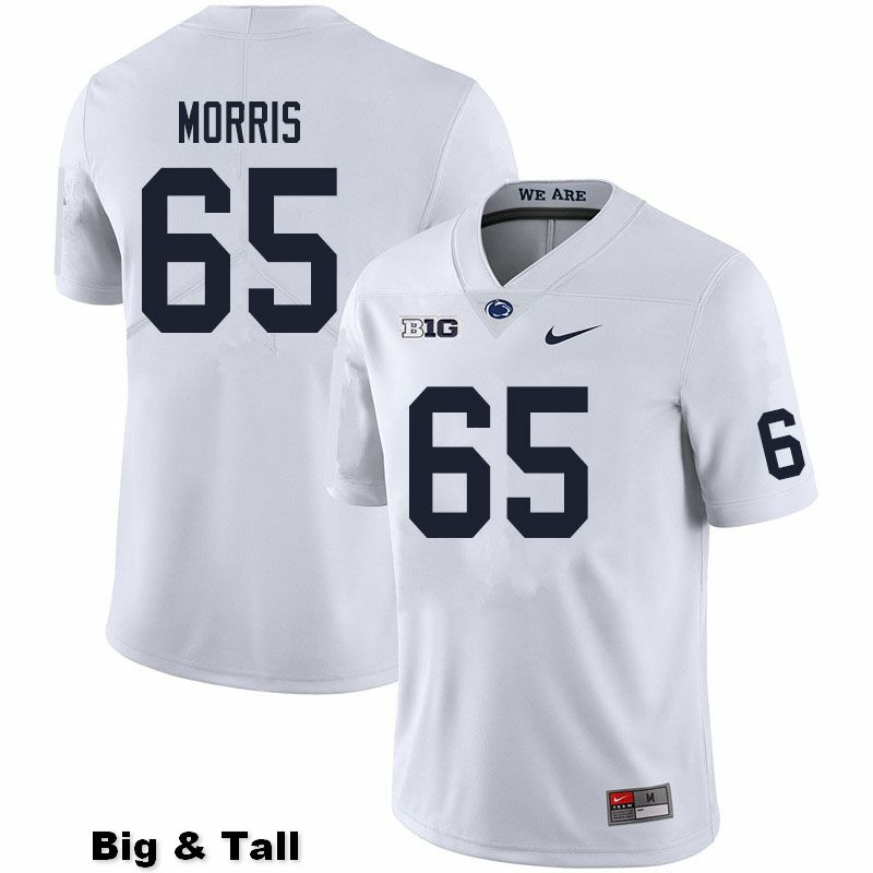 NCAA Nike Men's Penn State Nittany Lions Hudson Morris #65 College Football Authentic Big & Tall White Stitched Jersey FVW5898QO